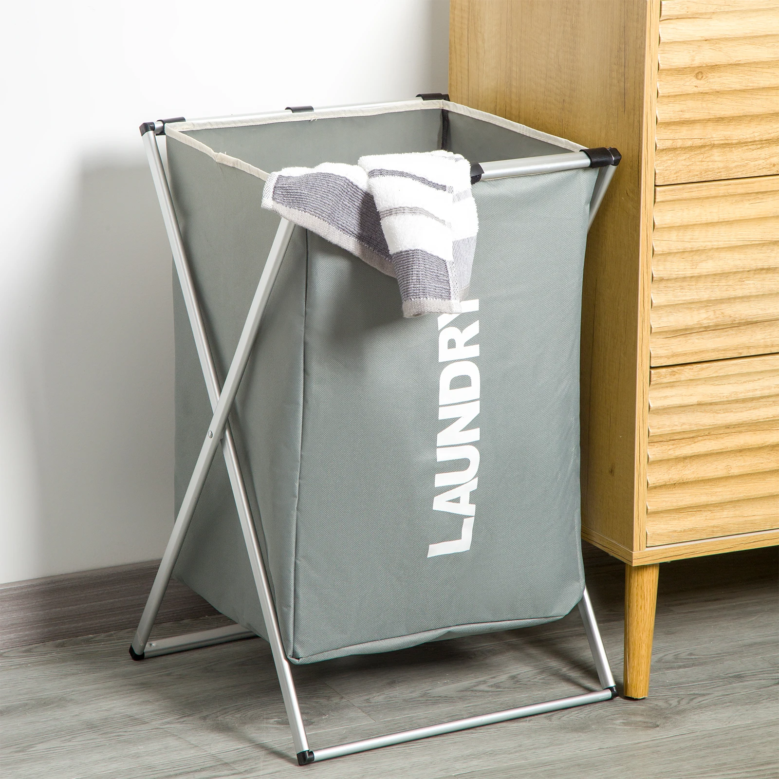 Large Laundry Basket (3 Sections), Separate Laundry Basket, Foldable Laundry Bucket, Dirt Storage Bag, 3 Sections Laundry Sorter image 5