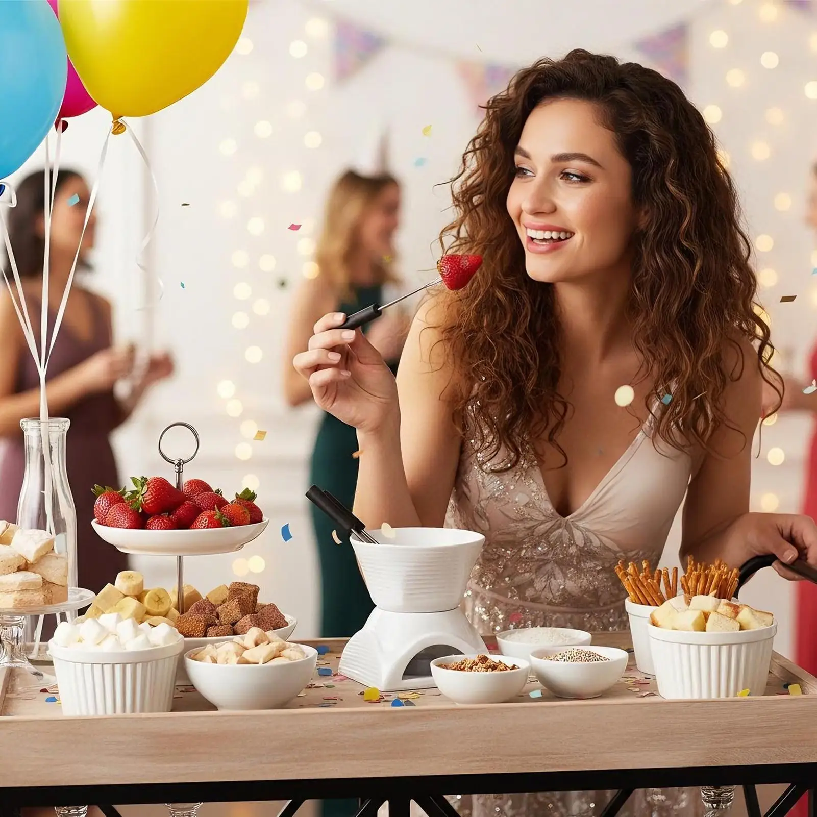 

Fondue Mug Set With Fork 220ml Mini Ceramic Desserts Fondue Pot Personal Cheese Butter Melting Mug For Caramel Desserts Snacks