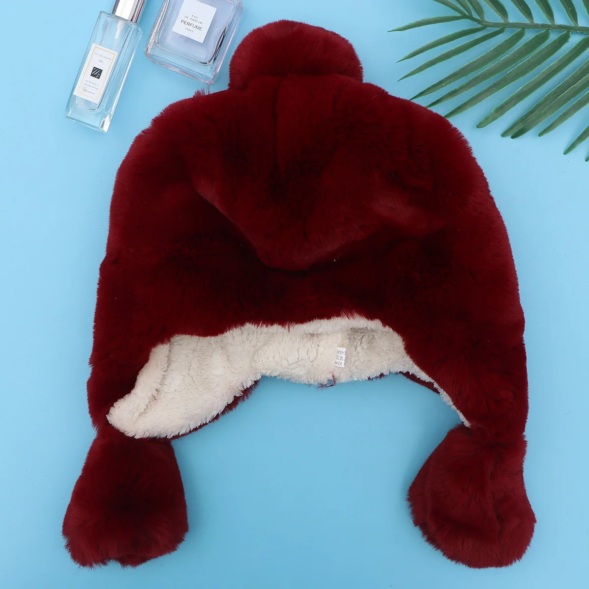 

1Pcs Rabbit Hair Warm Winter Hat Earmuff Soft Solid Color Essential for Women Girls Ladies Winter Hat