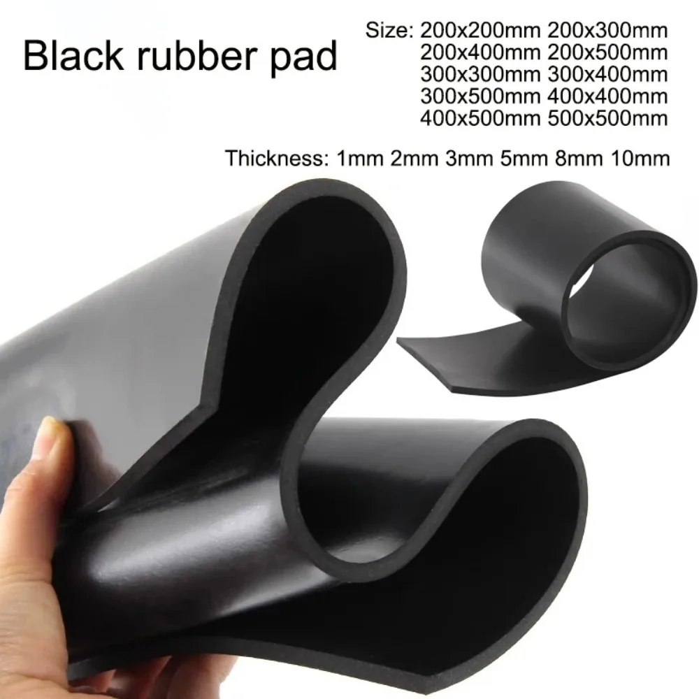 Black Rubber Pad Wear-Resistant Anti-Slip Insulation Pad Buffer Shock Absorbing Plate Industrial Rubber Leather