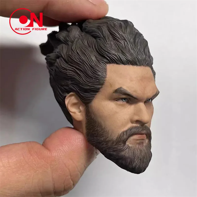 Em estoque escala 1/6 Jason Momoa cabeça masculina esculpida modelo de escultura para corpo de figura de ação masculina de 12 polegadas