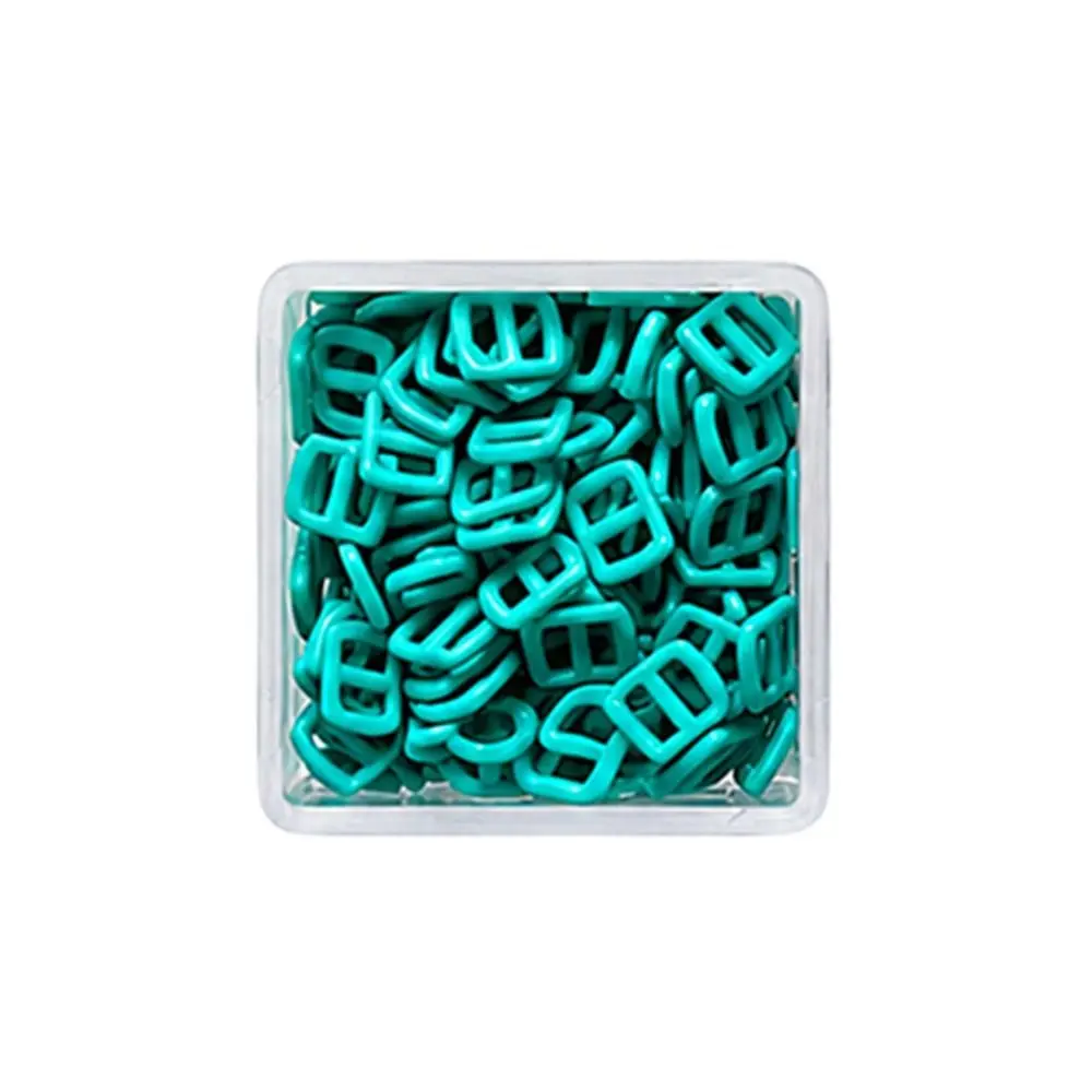 100pcs 3mm Inner Diameter Mini Belt Buckles Square Shape Japanese Character Design Clothing Buttons Metal Accent