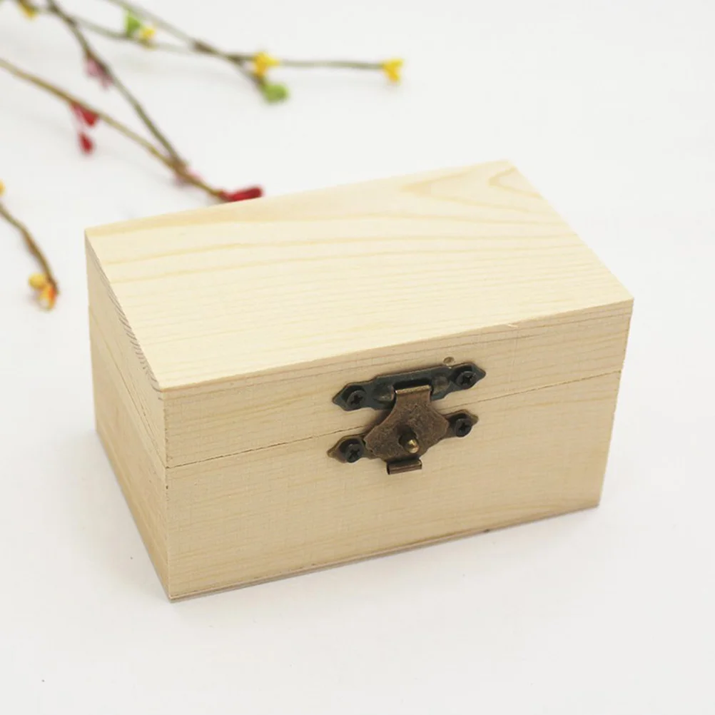 

5pcs Storage Box Rustic Desktop Organizer Sundries Tray Craft Gift Case Jewelry Display Wooden Organizer Tool