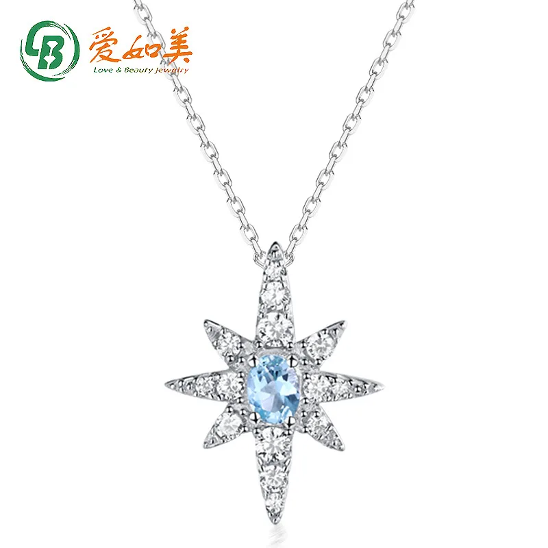 

Hexagram 18K Gold PT950 Platinum Silver Plated7-layer Gold Powder Crystal Topaz Fenda Stone Rice Character Diamond Inlaidpendant