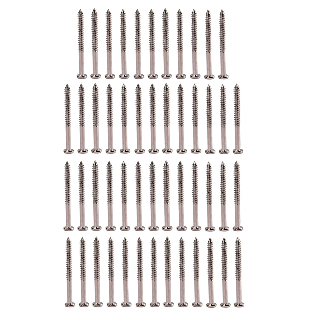

50 pcs Bass Pickup Screws Sturdy Steel Plated Durable Humbucker Springs Guitar Mounting Parts Accessories Electric Bass