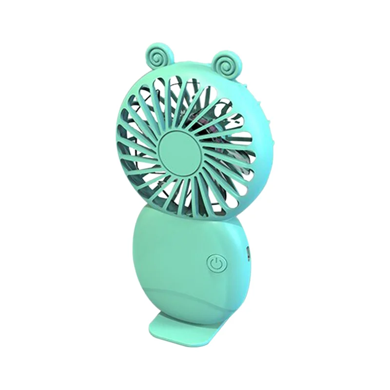 Mini ventilatore portatile estivo ventilatore tascabile piccolo ventilatore portatile per cartone animato per Mini ventilatore elettrico da esterno, verde