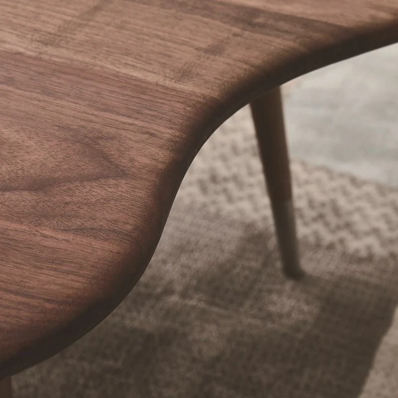 طاولات القهوة الفاخرة الخفيفة المصنوعة من الخشب الصلب في القرون الوسطى الشمال شعبية على شكل قلب طاولات القهوة غرفة المعيشة أثاث المنزل Quemo JTC #3