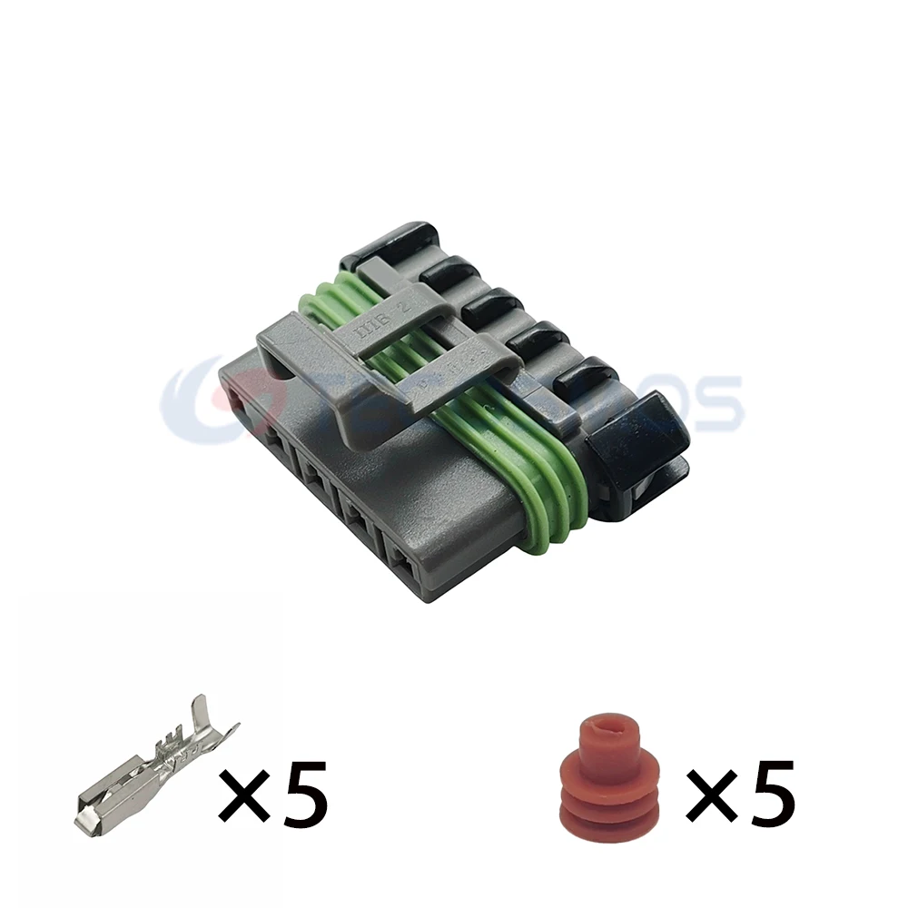 

1/5/10 PCS 5 Pin way Automotive Waterproof Female Wiring Plug Grey Connector plug for Buick Chevrolet Delphi 1218-6400 12084891