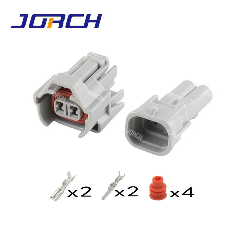 10 Set Nippon Denso 2 Pin Waterproof Male And Female Top Slot Fuel Injector Connector 6189-0060 173090-2