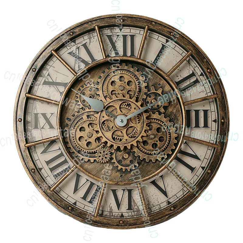 

Модные настенные часы с шестернями, промышленные ретро настенные часы, декоративные часы для гостиной, стильные бесшумные кварцевые часы