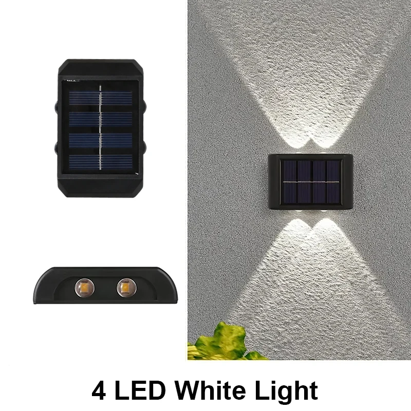 Solar Wall Light Outdoor,Waterproof LED Garden Fence Lamp,Solar Powered Wall Mount Decorative Lighting,Street Patio Landscape image 3