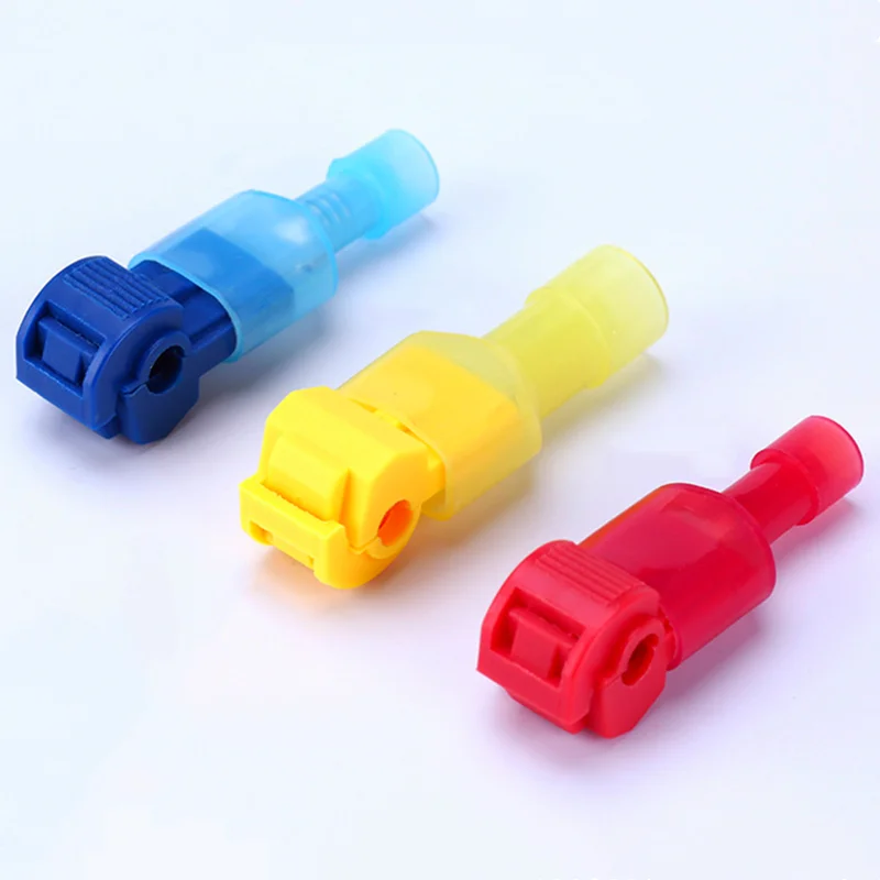 20pcs red T-shaped terminal blocks, wire and cable connection clamps, quick and non-stripping plugs, cable connectors Home