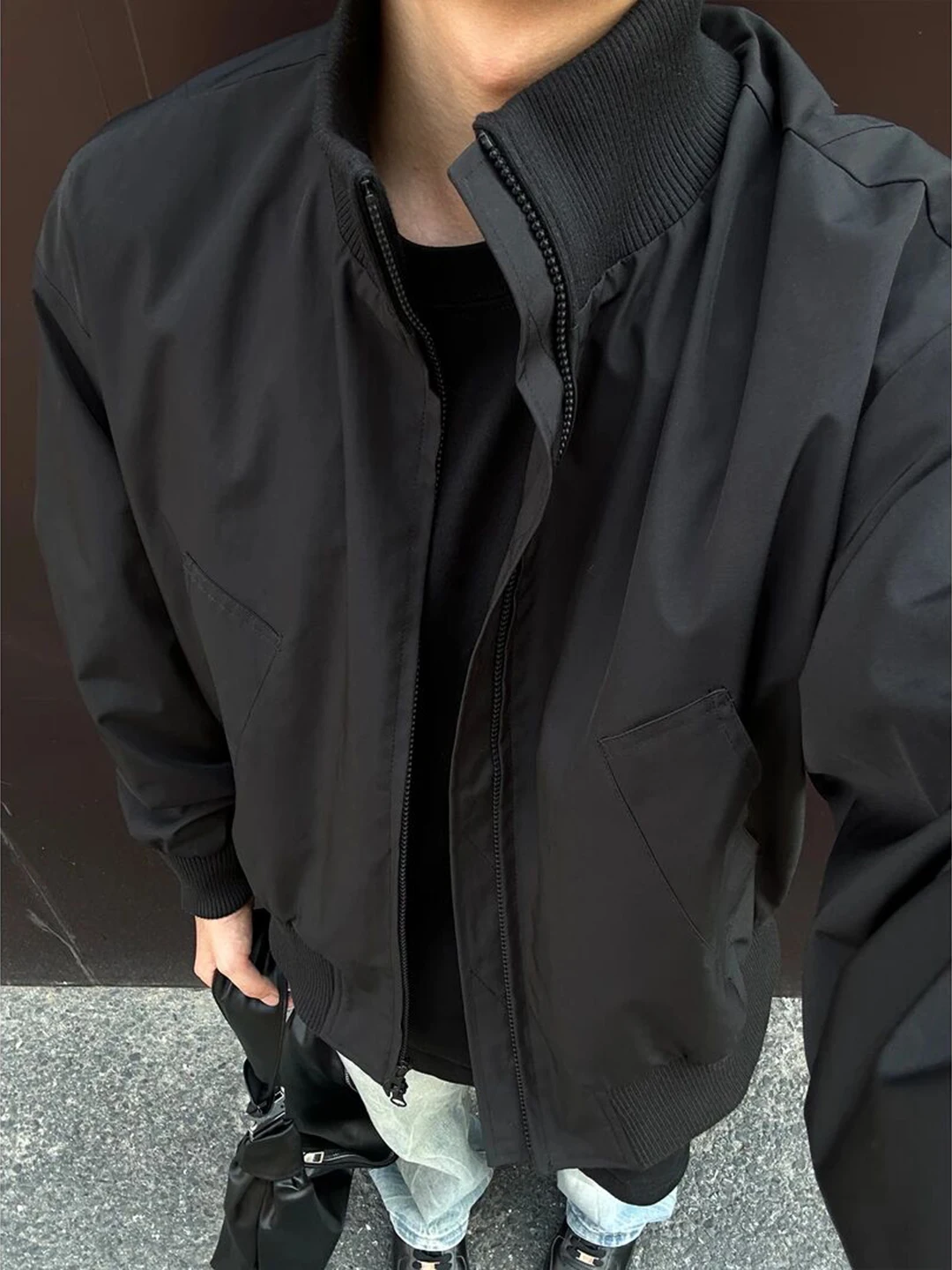 

Мужская куртка Bla ort Workwear для ранней осени, с воротником-стойкой, в стиле авиаторской куртки, в американском стиле, для молодежи