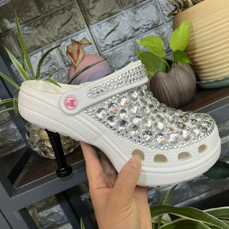 Feamel High Heel Women's Slippers and Hole Shoes Wholesale 2025 EVA Summer New High Heel Shoes Trend