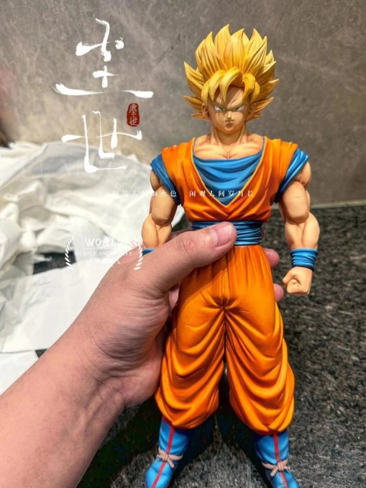 En Stock Hy Dragon Ball Son Goku Ssj1 figura Super Saiyan Goku figuras de acción Ssj2 32cm estatua de Pvc colección modelo juguete para regalo