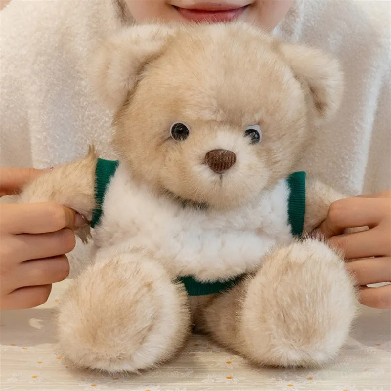 35 cm Kawaii Maillard Orso Bruno Giocattoli di Peluche Simpatico Orsetto di Peluche con Vestiti Farciti Bambole Animali Morbidi per I Bambini Ragazze Amante Regali