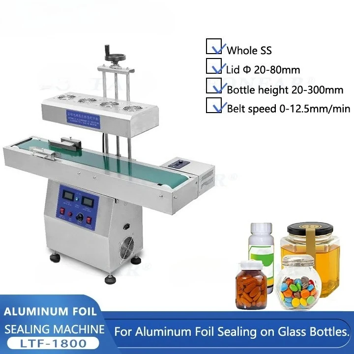 High Quality Automatic Electric Beverage Plastic Bottle Cap Aluminium Foil Electromagnetic Heat Continuous Induction
