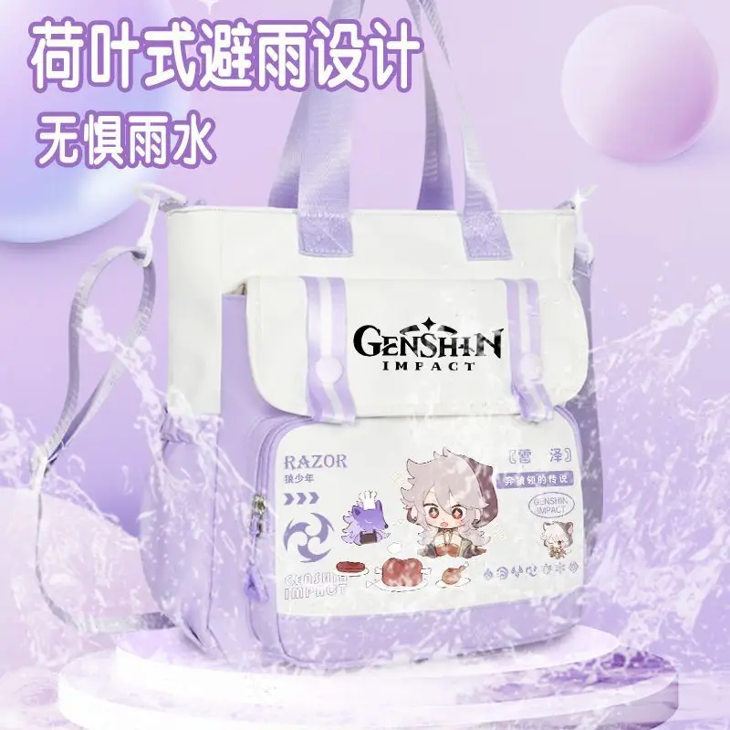 Genshin Impact Game Single Shoulder Xiang Fenghuan Wanye Trendy Large Capacity Crossbody For Middle School Students Unisex A