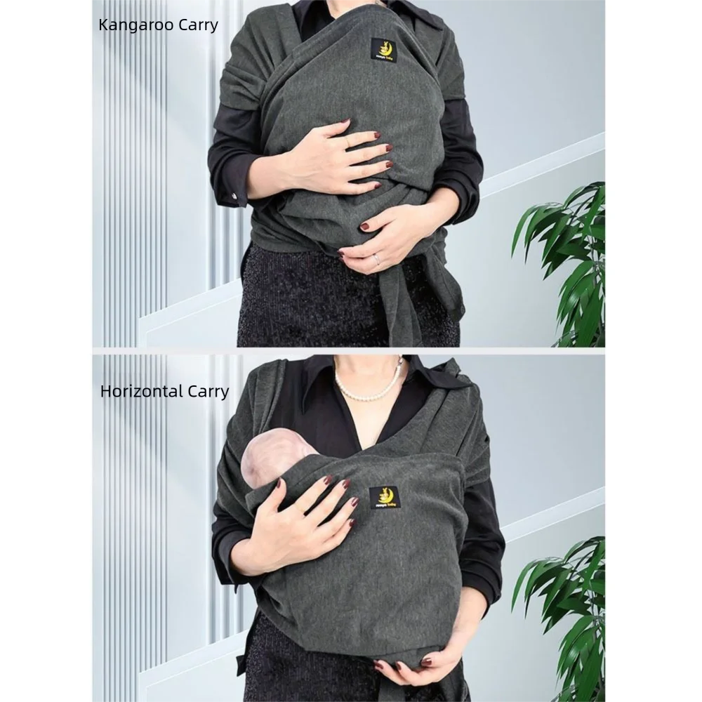 Soft Korea Style Baby Wrap Carrier Breathable Lightweight Newborn Sling Adjustable Multi-Functional Baby Swaddle Strap Toddler view 4