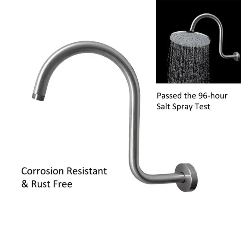 

High Rise Shower Head Extension Arm10inch NPT Threads Bathroom Accessories Compatible With Rain Shower