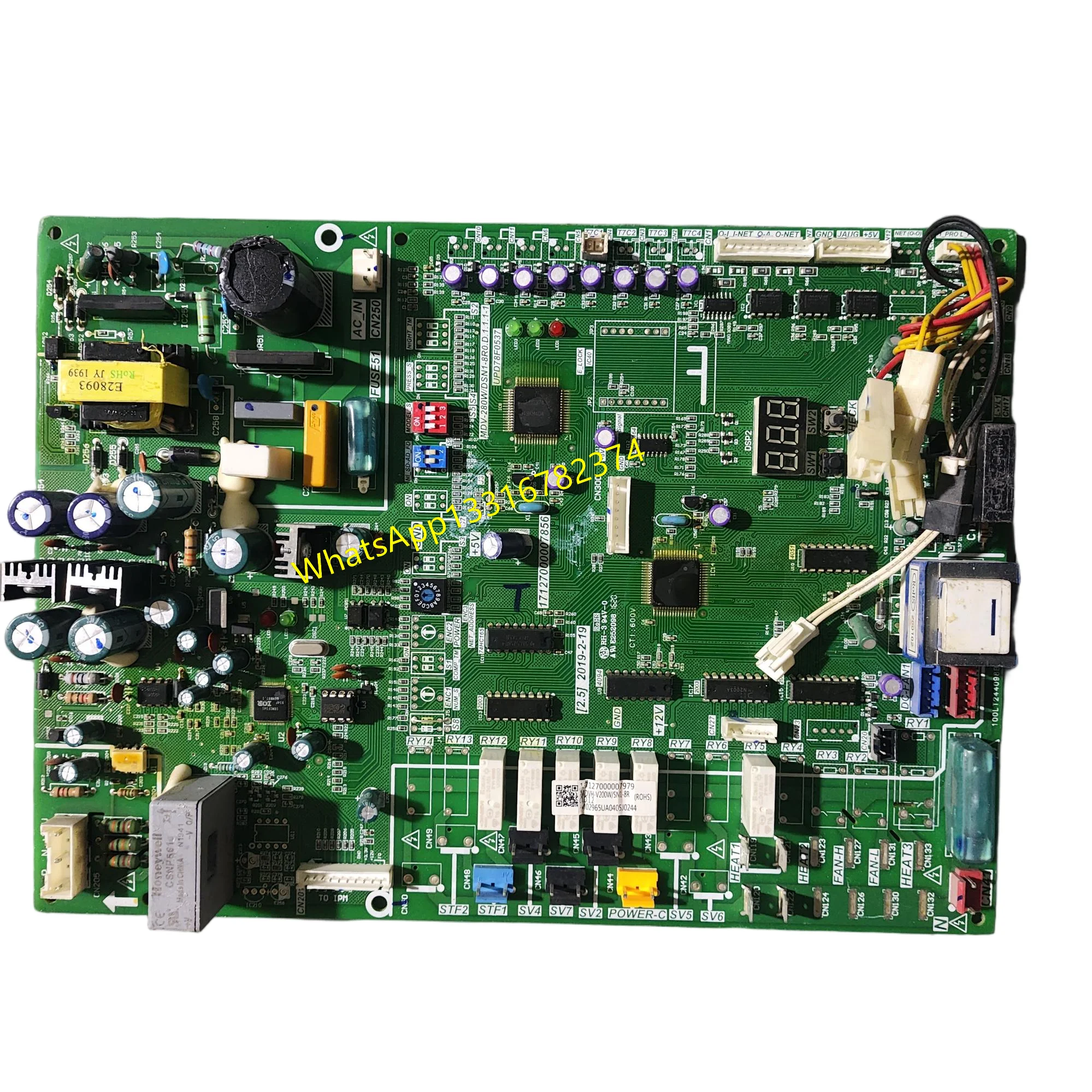 17127000007979 is suitable for Midea air conditioning outdoor unit motherboards and second-hand motherboards MDVH-V200W/SN1-8R
