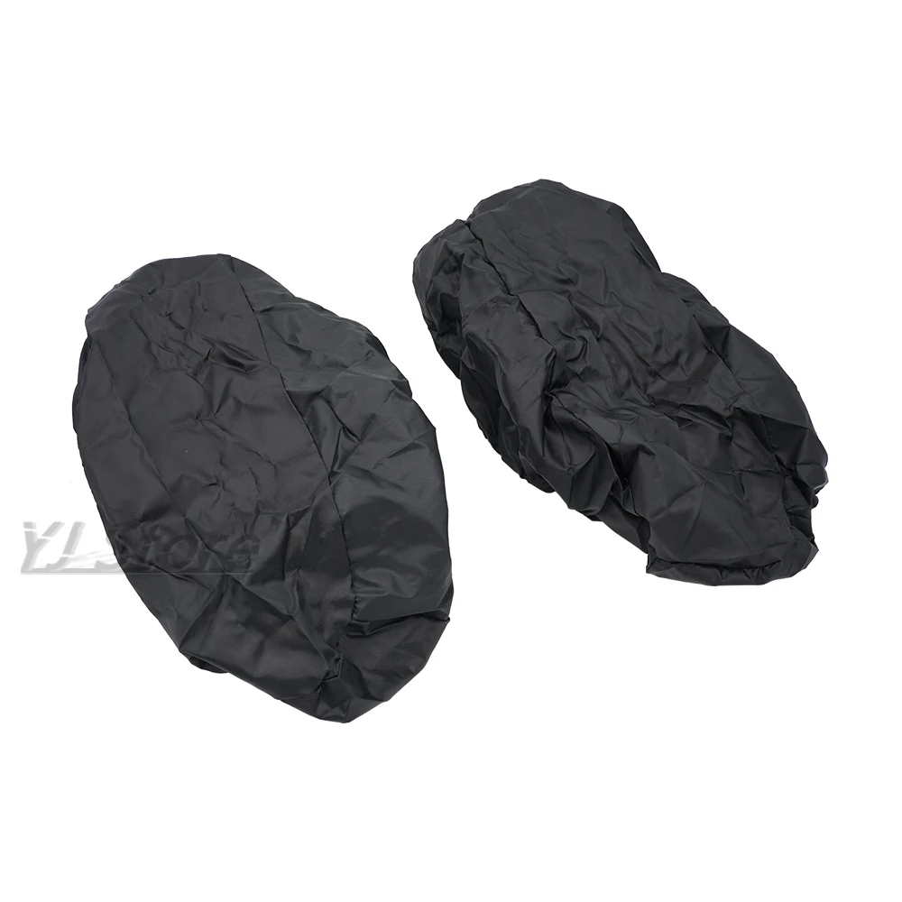 يصلح ل هارلي بجولة شارع الإنزلاق السرج أجزاء دراجة نارية أسود غطاء مقاوم للماء يغطي باجر مكبر صوت غطاء 1 Pairs