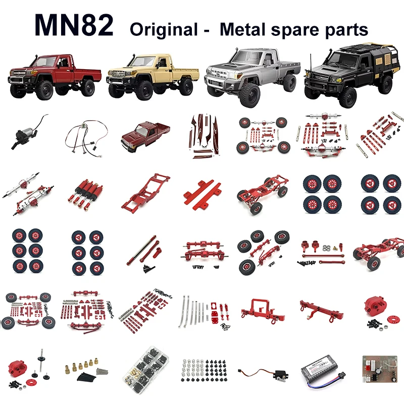 

Upgraded MN82 RC Car 1/12 Metal Parts Pick Up 2.4G 4WD Off-road Crawler Remote Control Vehicle Toys for Children Kids MN MODEL