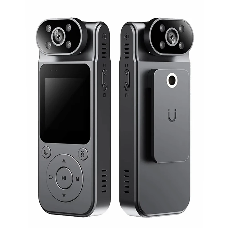 B04B-1080P كاميرا رقمية محمولة مع عدسة قابلة للدوران كاميرا رياضية مسجل صوت كاميرا Bodycam للصحفي والمغامرين