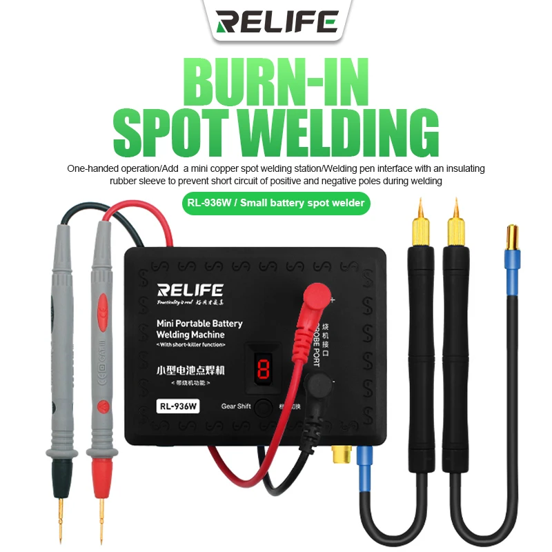 RELIFE RL-936W Mini saldatrice a punti portatile a batteria per la manutenzione del telefono cellulare saldatrice multiuso piccola Burn-in