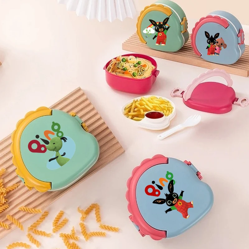 

Cartoon Red Rabbit Boy Girl Portable Bento Lunch Box Sealed Lunch Box Microwave Heating Students Food Storage Containers Gift