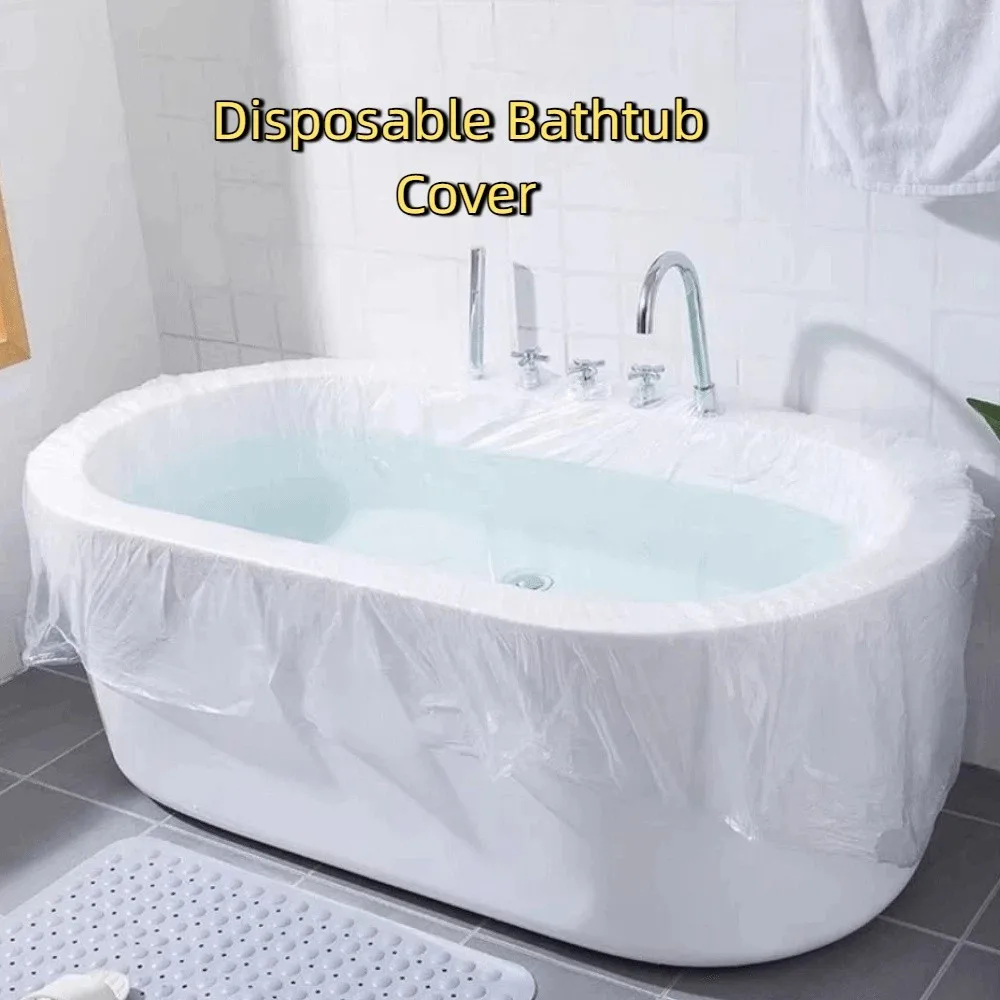 10PCS Individually Disposable Bathtub Cover Waterproof Anti Dirt Bathtub Soaking Bags Easy-Clean Oversized Hotels Bathtub Liner