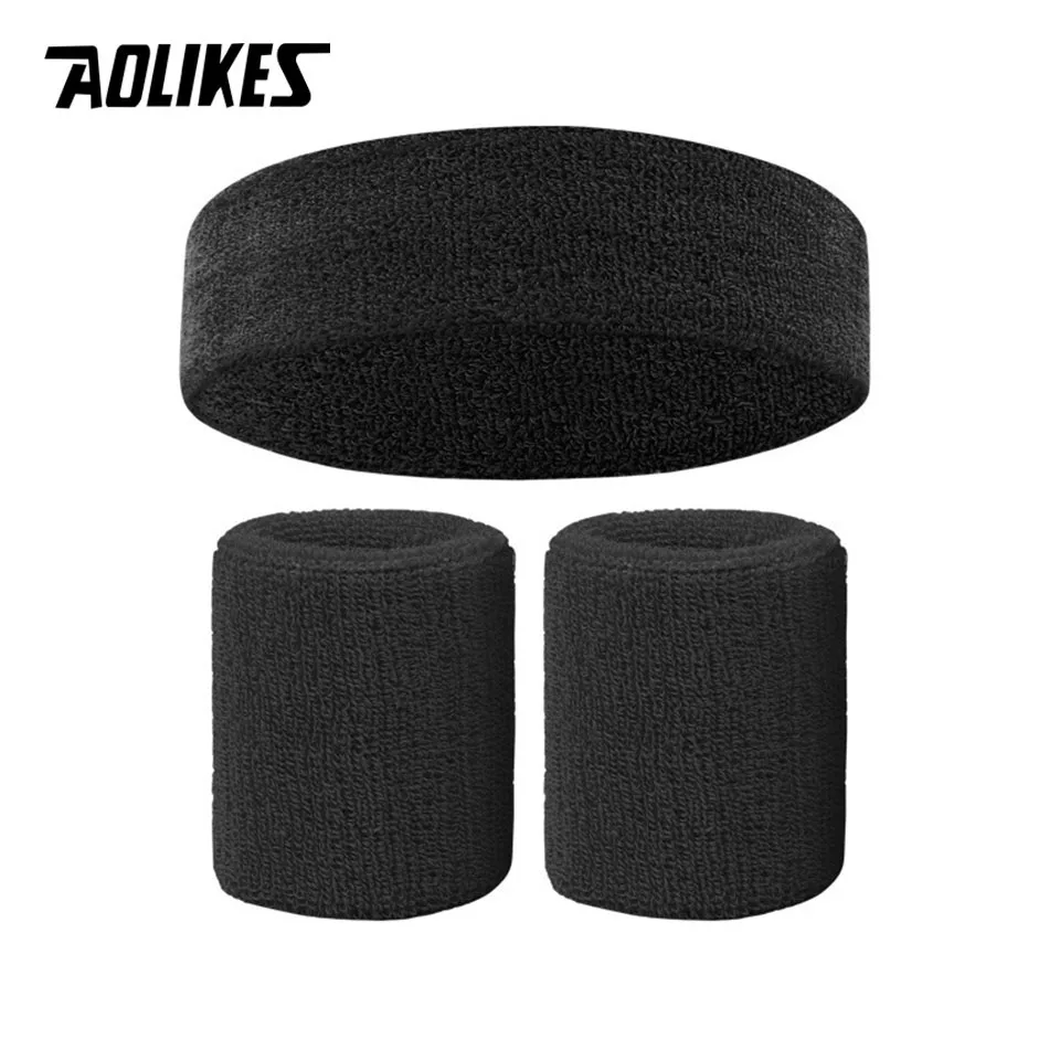 AOLIKES Sports Headband Sweatband Stretch Elastic Outdoor Sport Sweat Headband Wristband Women Gym Running Tennis Headwrap