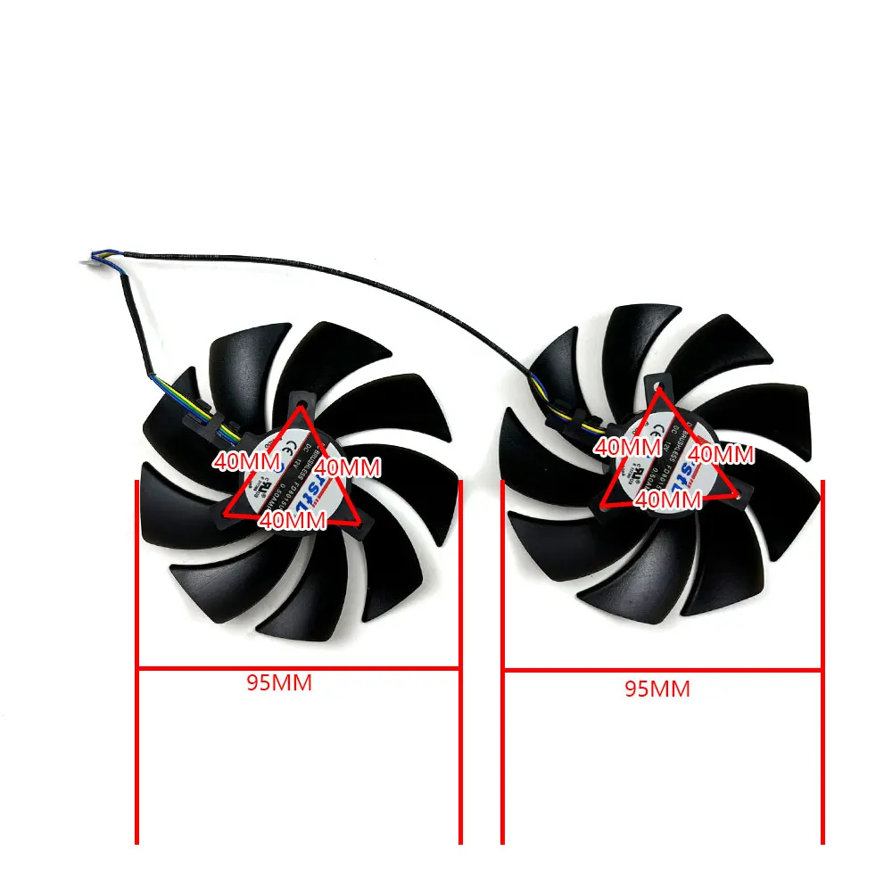 Neu für Power color Radeon RX6600 6600xt 6650xt Red Devil/Hell hound Grafikkarte Ersatz lüfter