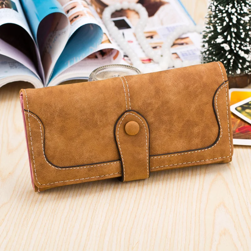 

Fashion Long Wallet Women Matte Leather Lady Purse High Quality Female Wallets Card Holder Clutch Women's Wallet Clutch Bag
