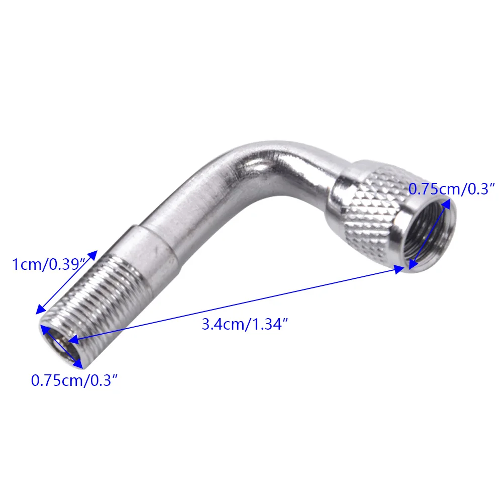 Anti-corrosion Metal Dust Cap 2pcs Tyre Valve Extension Adapter for Easy Tire Maintenance of Motorcycle and Car Tires