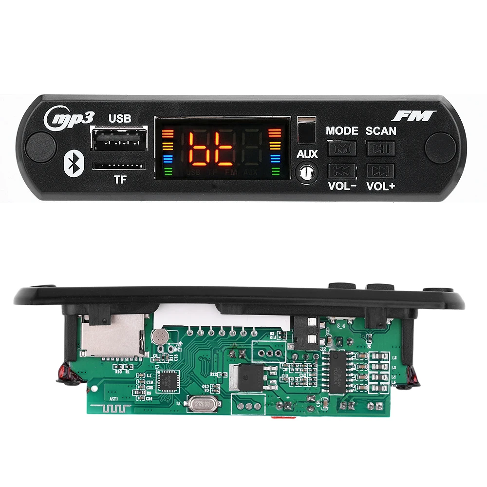 Bluetooth Car MP3 Decoder Board 2*25W Amplifier Audio DC 7-15V WMA Car Music Player Module Lossless Audio USB TF FM with Mic