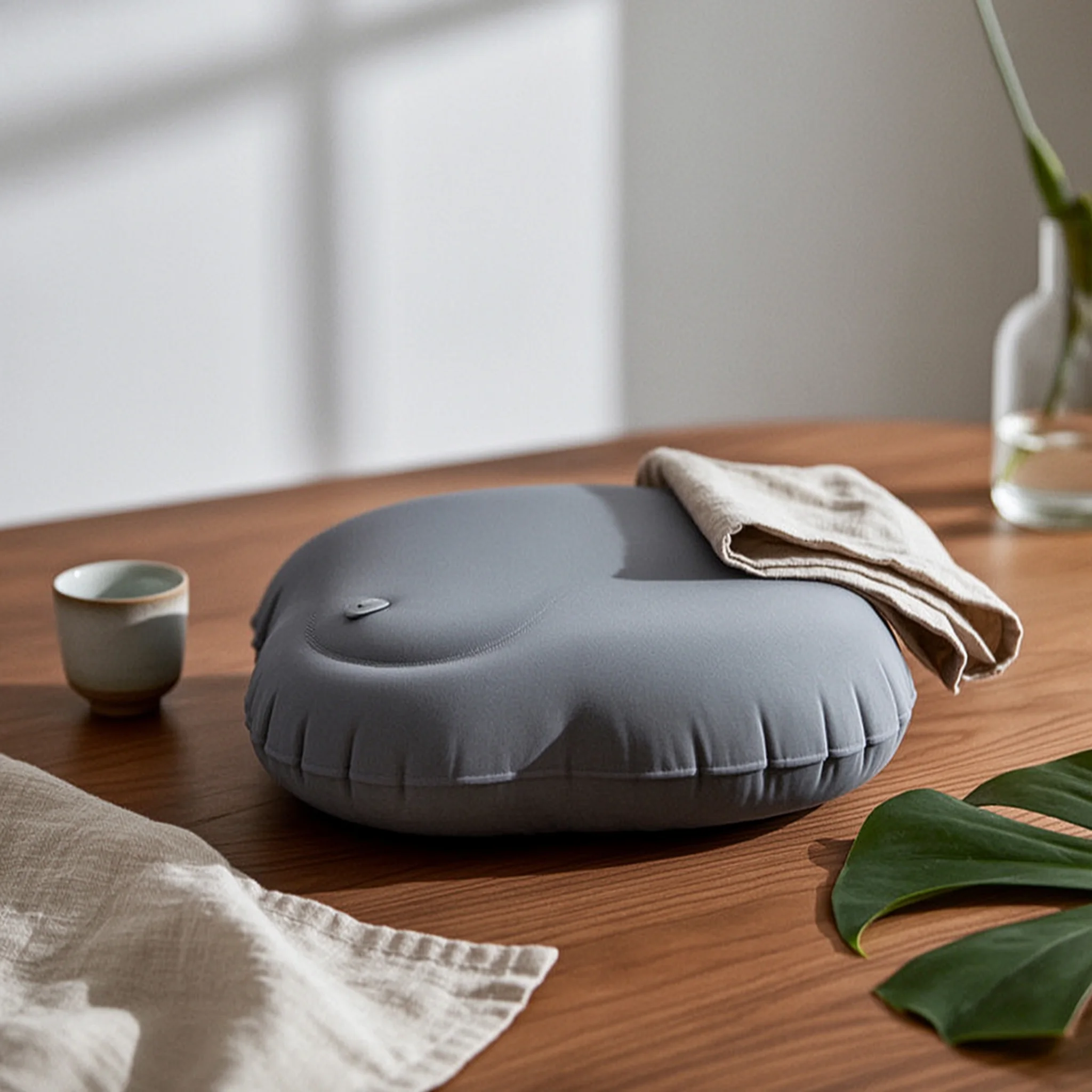 Height-Boosting Seat Cushion Press-to-Inflate Flocked Seat Cushion Soft Surface Padded for Concerts