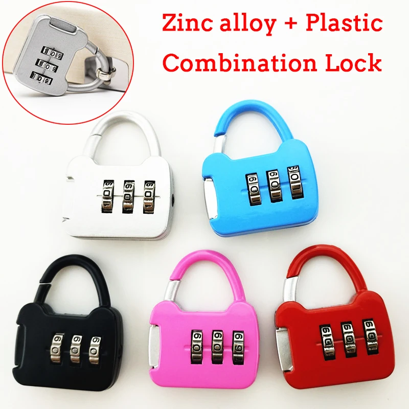 

3-digit Combination Lock Student Notebook Mini Security Lock Travel Suitcase Password Padlock Gym Locker Drawer Lock Hardware