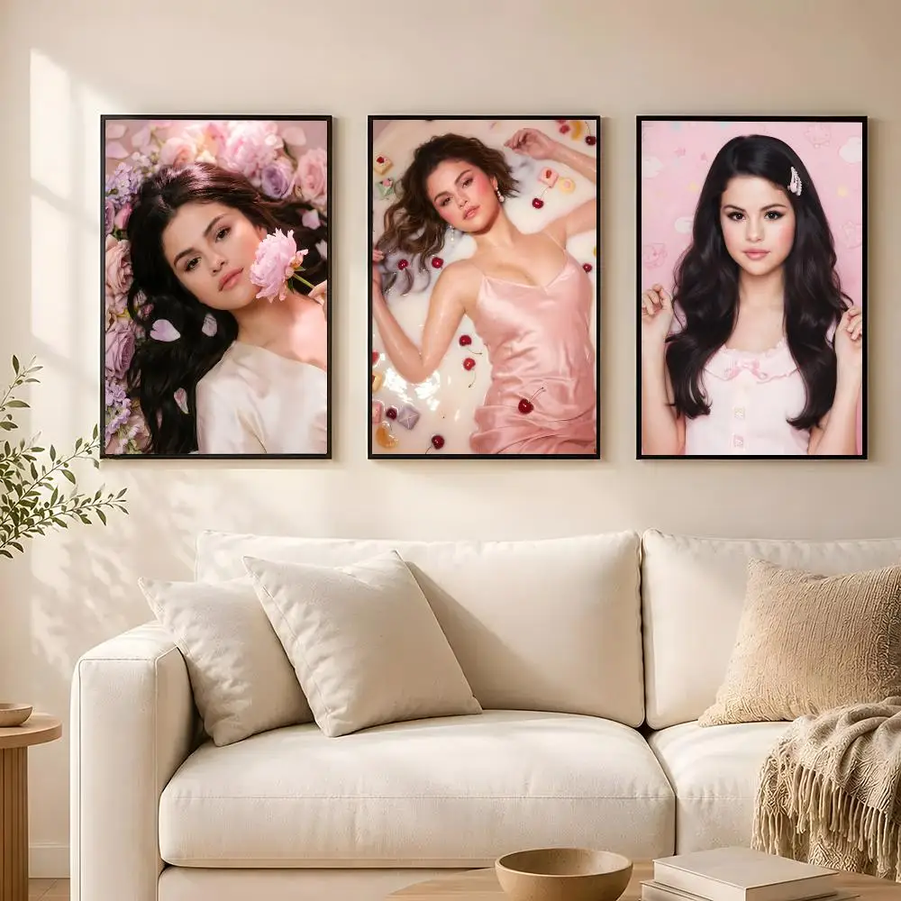 S-Selena Gomez Poster poster Self-adhesive wall stickers, suitable for room decoration, high-quality printing.