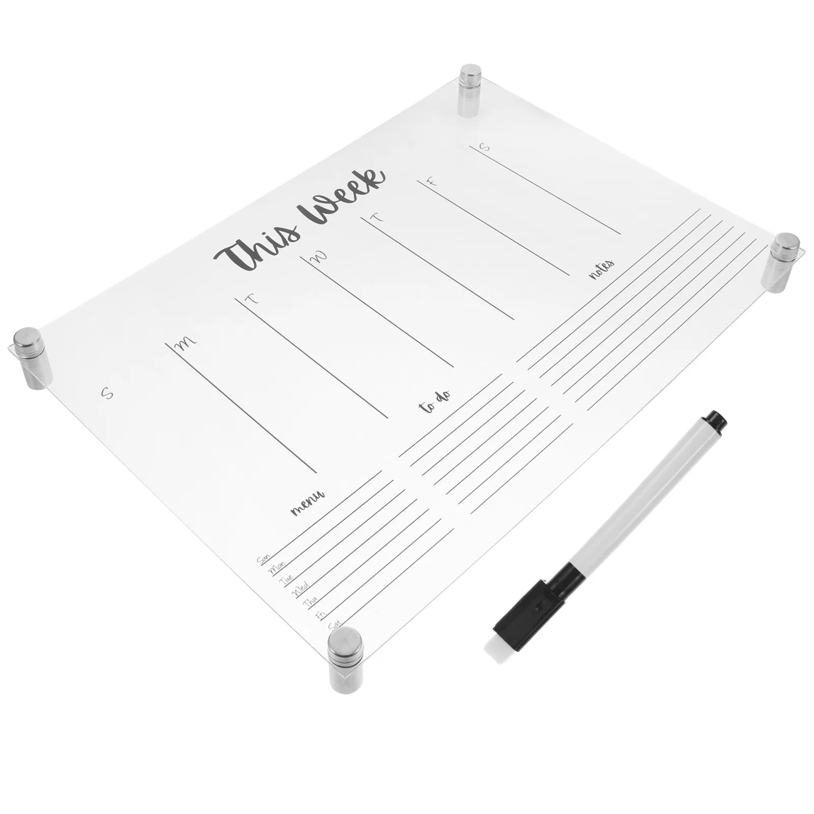 

1Set Acrylic Wall Calendar Dry Erase Weekly Planning Board Erasable Hanging Memo Board Minimalist Household Calendar Whiteboard