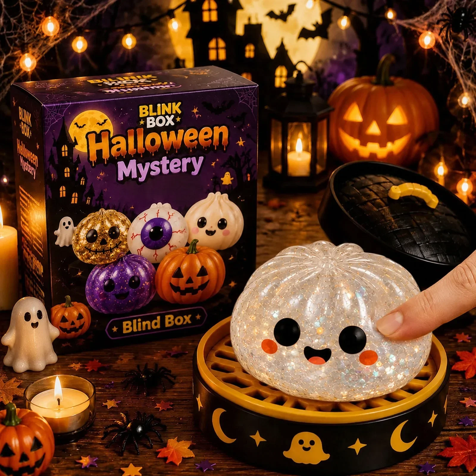 Neues, heiß begehrtes 5,5 cm großes Halloween-Themen-Spielzeug zur kreativen Entspannung, zum Kneten, Drücken und Entlüften. – Detail 4