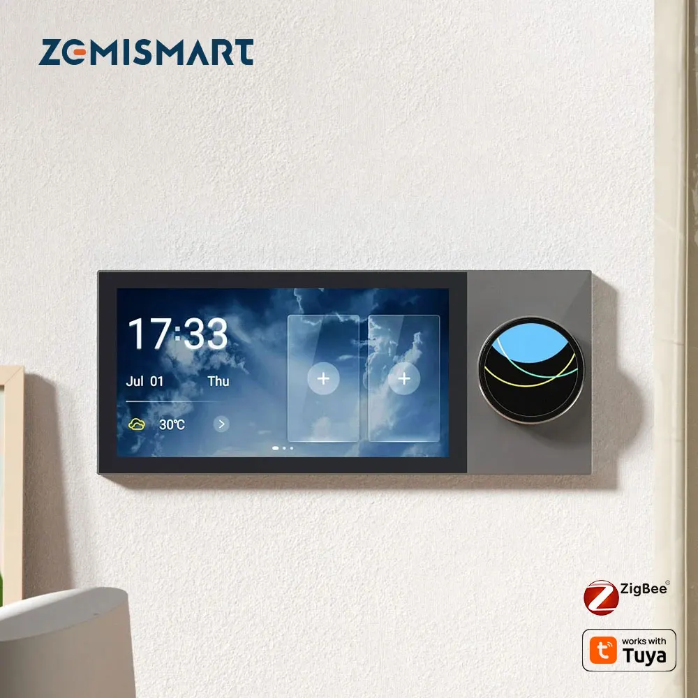 Zemismart 6 inches Smart Multi-functional Central Control HD LCD Touch Panel for Scenes Work with TUYA WiFi Zigbee Devices