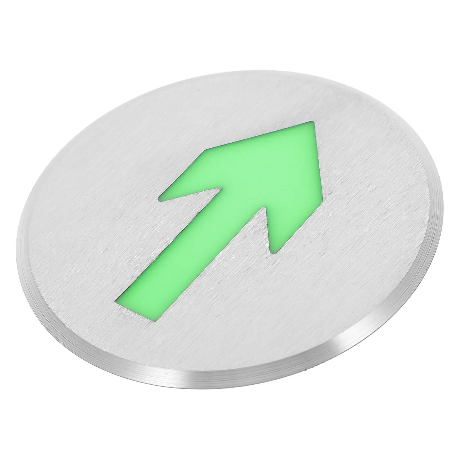 

Self-Illuminating Glow Arrow Floor Emergency Exit Sign Stainless Steel One-Way Arrow Safety Sign Fire Safety Waterproof Glow in