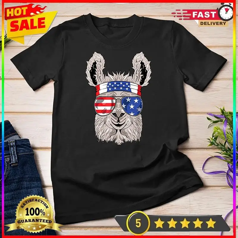 

USA Patriotic Llama T Shirt July 4th SweaT