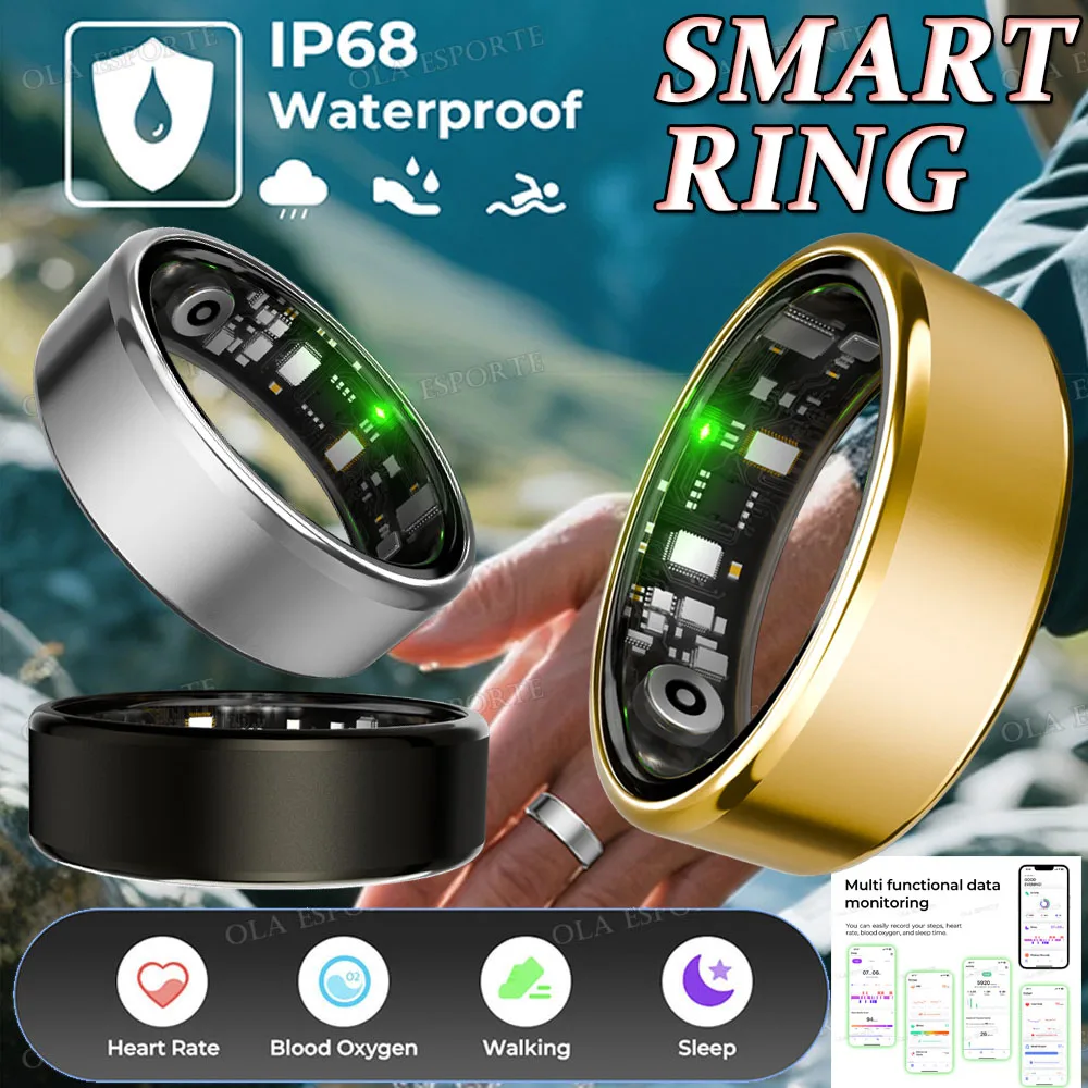 جديد الرياضة في الهواء الطلق مقاوم للماء حلقة ذكية 2025 معدل ضربات القلب الأكسجين في الدم/الضغط مراقبة النوم نظام تحديد المواقع Montion النساء الرجال الذكية