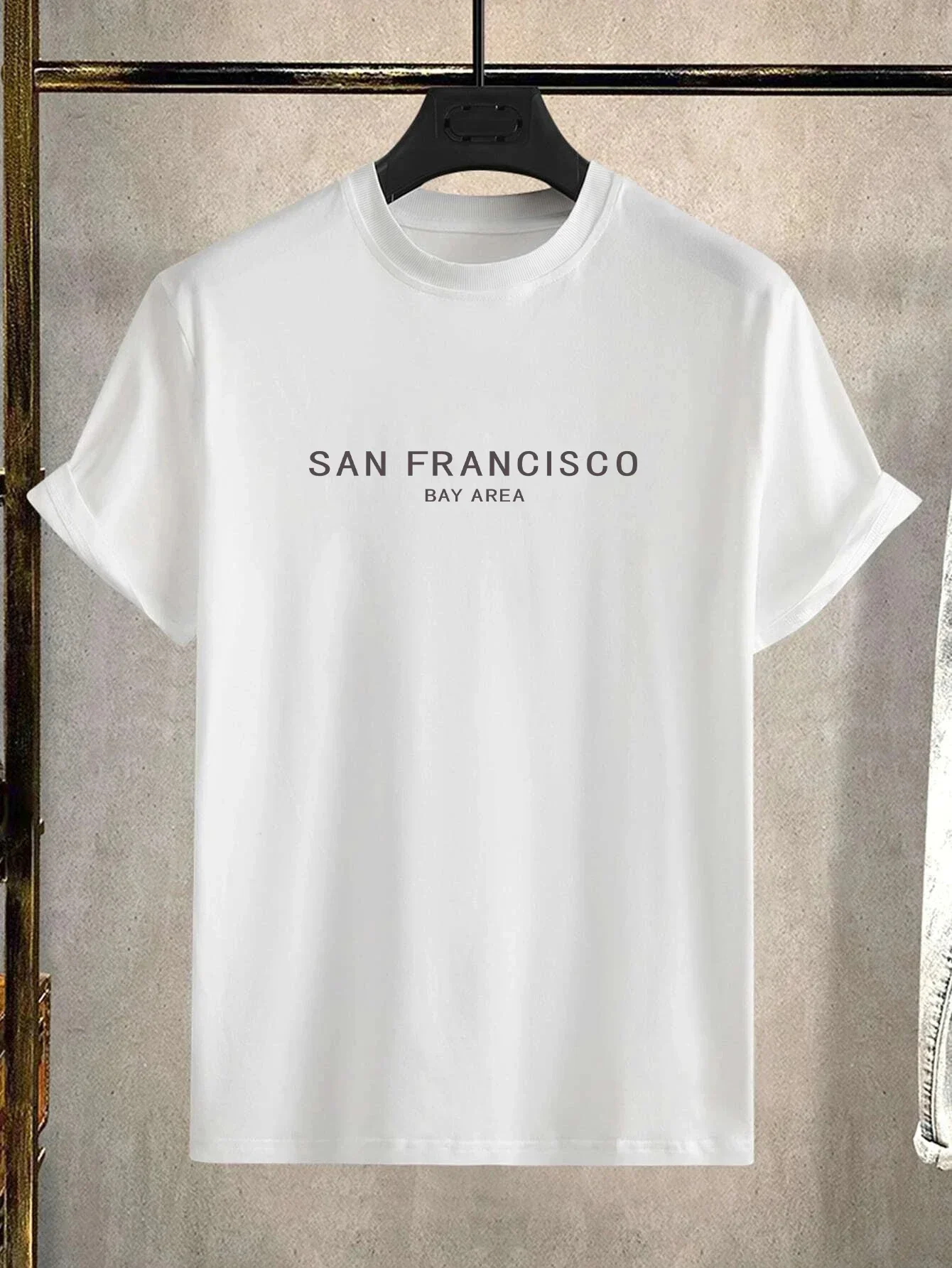 Summer Oversized Loose Tee San Francisco Bay Area Men Casual Trendy Graphic Print Comfortable Crew Neck Short Sleeve T-shirts,