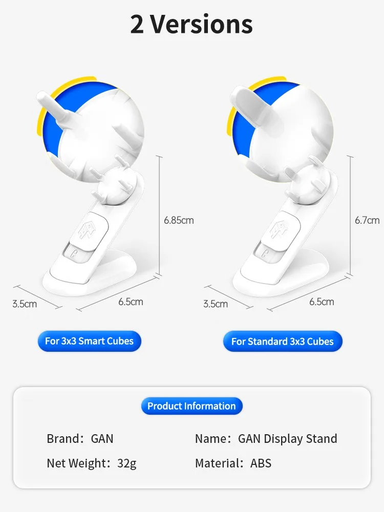 스마트 GAN 디스플레이 스탠드용 GAN 큐브 디스플레이 스탠드 마그네틱 3x3x3 매직 퍼즐 큐브 Gan 회전 디스플레이 스탠드