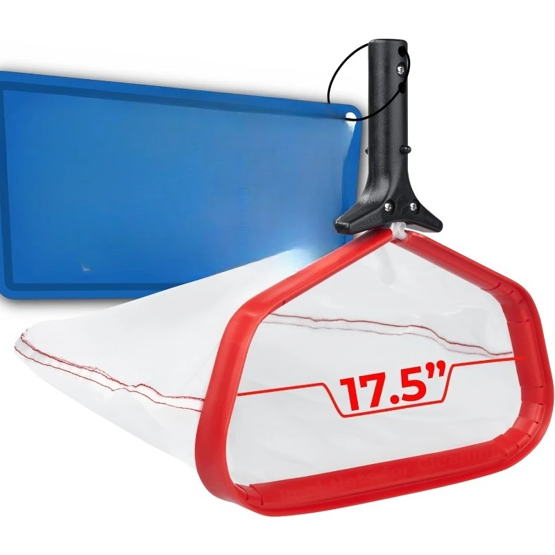 

17" SiltNet Pool Skimmer – Comes Ultra-Durable Fine Mesh Net for Silt & Debris – Heavy-Duty Aluminum Frame