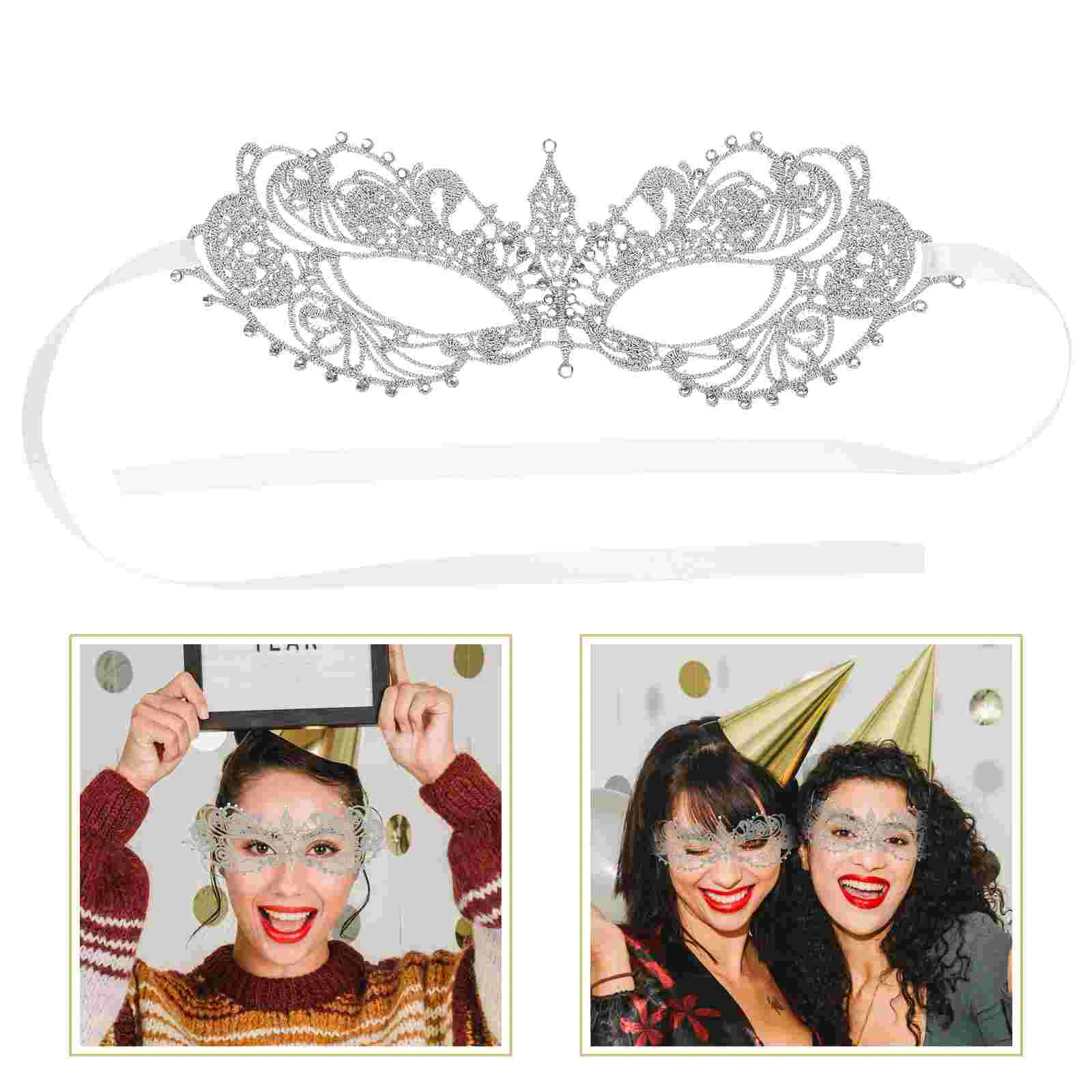 

Adult Costumes Diamond Hollow Out Mask Masquerade Halloween Party Dancing Silver