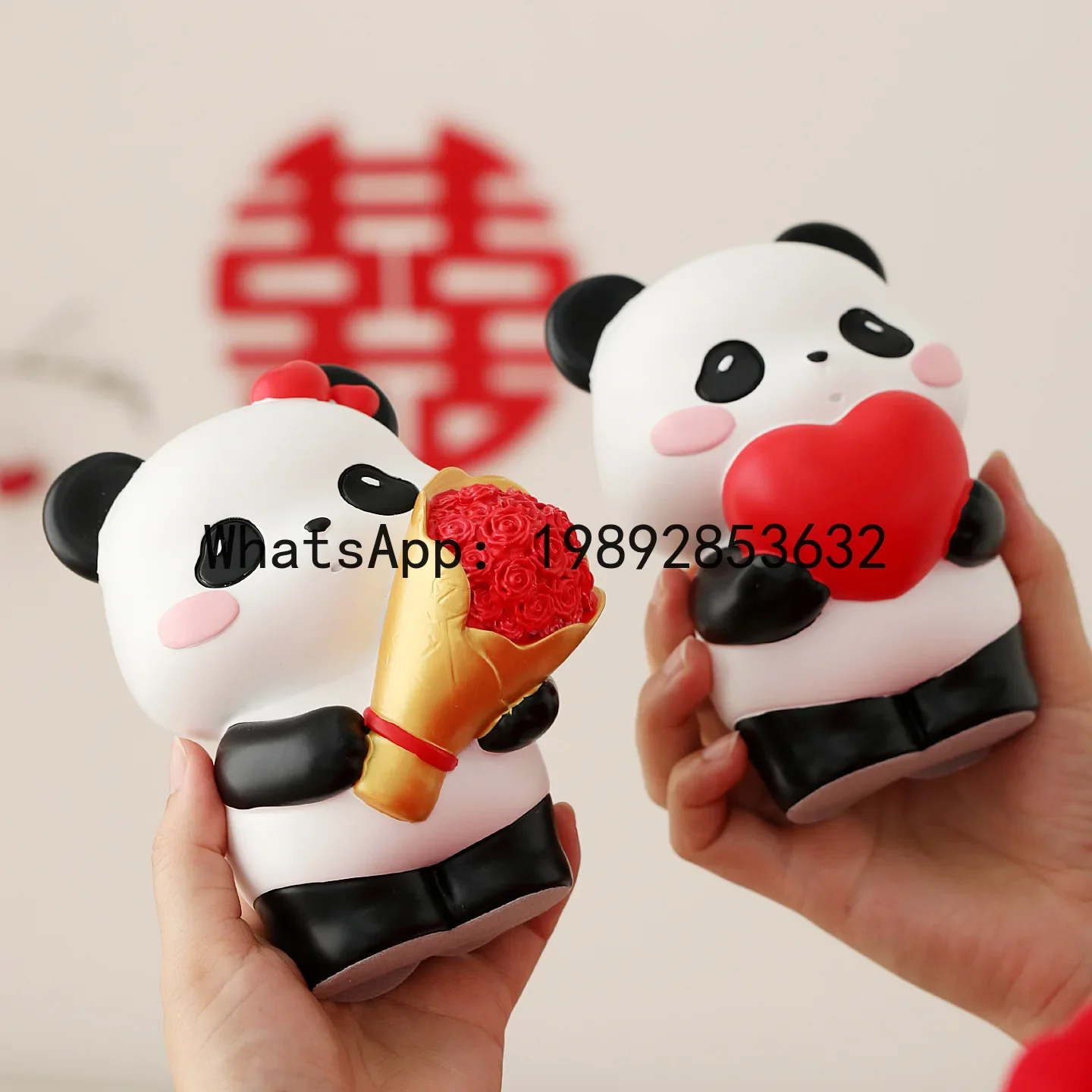 

CB panda wedding gift for newcomers, engagement couple gift box set, girlfriends and sisters, souvenir ornament